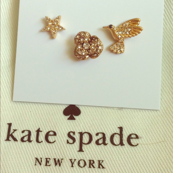 kate spade Jewelry - Kate spade grandmas closet trio stud earrings